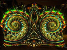Load image into Gallery viewer, Cameleon Trippy UV Psychedelic Fractal Tapestry - Crealab108
