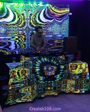 Load image into Gallery viewer, Crealab108 Horizontal Tapestry Changatrix UV Psychedelic Fractal Tapestry Changatrix UV Psychedelic Fractal Tapestry
