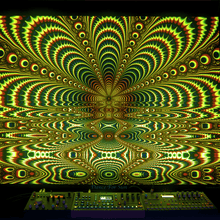 Load image into Gallery viewer, Crealab108 Horizontal Tapestry Dance for Sun UV Psychedelic Fractal Mandala Tapestry Dance for Sun UV Psychedelic Fractal Mandala Tapestry

