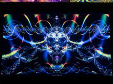 Load image into Gallery viewer, Crealab108 Horizontal Tapestry Let's Dance UV Psychedelic Fractal Tapestry Let's Dance UV Psychedelic Fractal Tapestry
