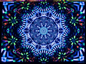 Nova UV Psychedelic Fractal Mandala Tapestry - Crealab108