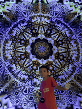 Load image into Gallery viewer, Crealab108 Horizontal UV Tapestry Organic UV Psychedelic Fractal Tapestry Organic UV Psychedelic Fractal Tapestry
