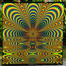 Load image into Gallery viewer, Sun Dance Psychedelic Fractal UV Tapestry - Crealab108
