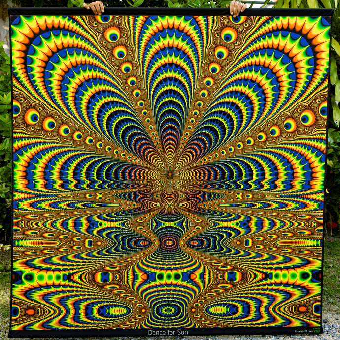 Sun Dance Psychedelic Fractal UV Tapestry - Crealab108