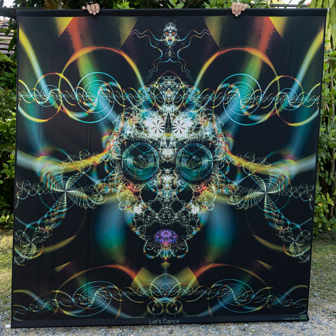 Let's Dance Psychedelic Fractal UV Tapestry - Crealab108