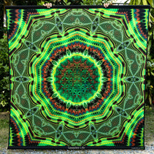 Load image into Gallery viewer, Sawadee Life Psychedelic Sacred Geometry Fractal UV Tapestry - Crealab108
