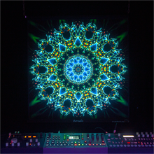 Load image into Gallery viewer, Borealis Psychedelic Fractal Mandala UV tapestry - Crealab108
