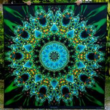 Load image into Gallery viewer, Borealis Psychedelic Fractal Mandala UV tapestry - Crealab108
