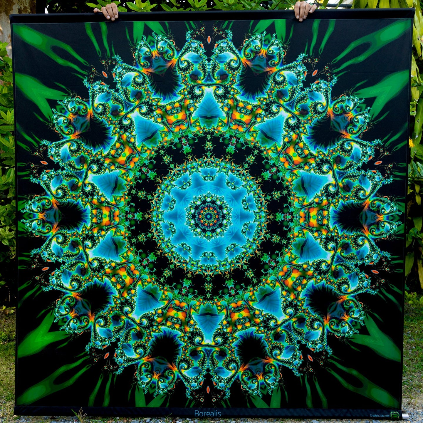 Borealis Psychedelic Fractal Mandala UV tapestry - Crealab108