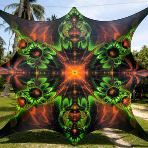 Reptilian Gate Psychedelic Mandala Fractal UV Tapestry - Crealab108