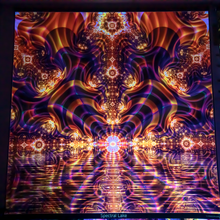 Load image into Gallery viewer, Crealab108 Square Tapestry Spectral Lake Psychedelic Fractal UV Tapestry Spectral Lake Psychedelic Fractal UV Tapestry
